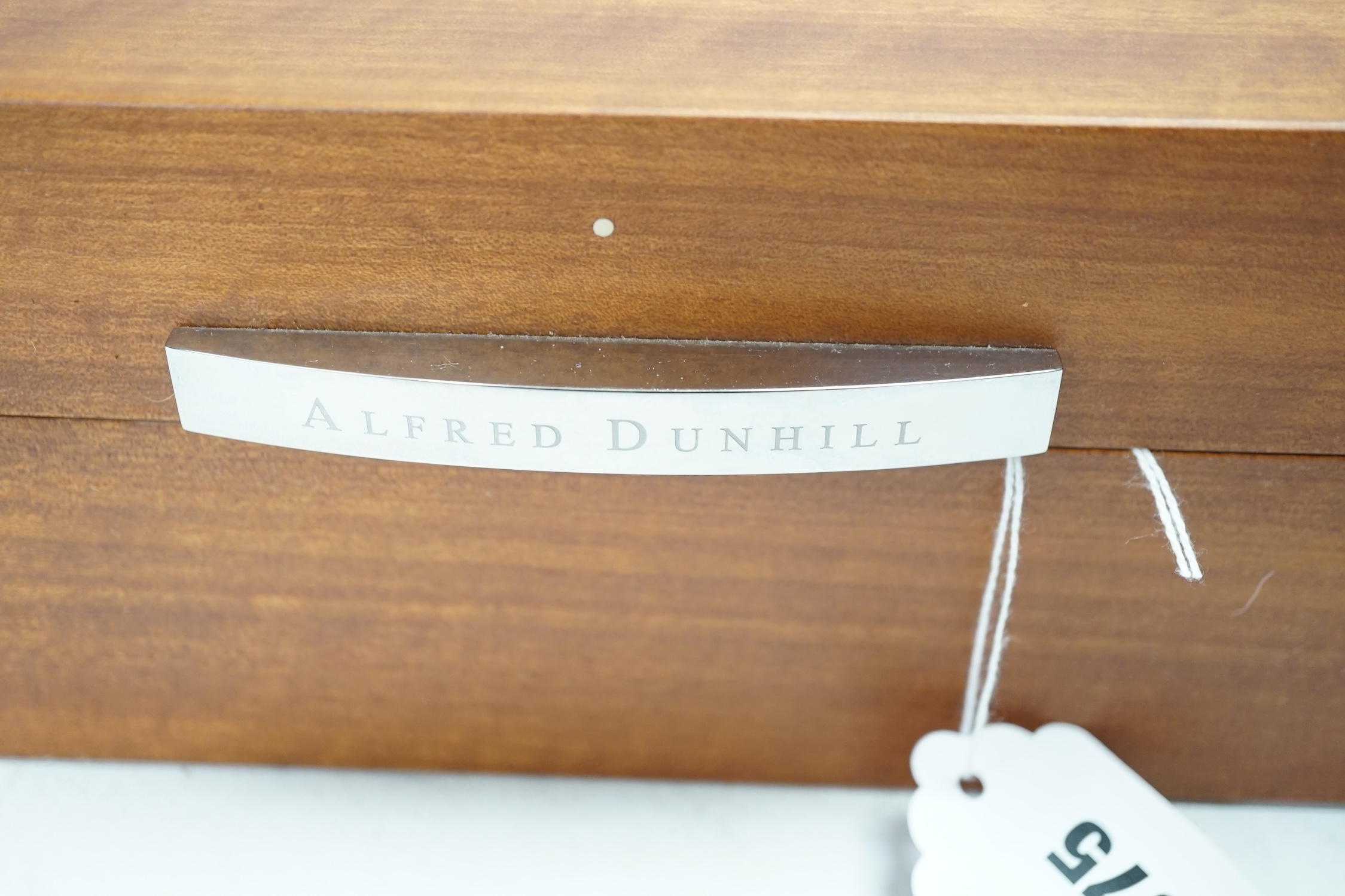 An Alfred Dunhill humidor containing partagas cigars, cutter etc., case 28cm wide. Condition - fair to good